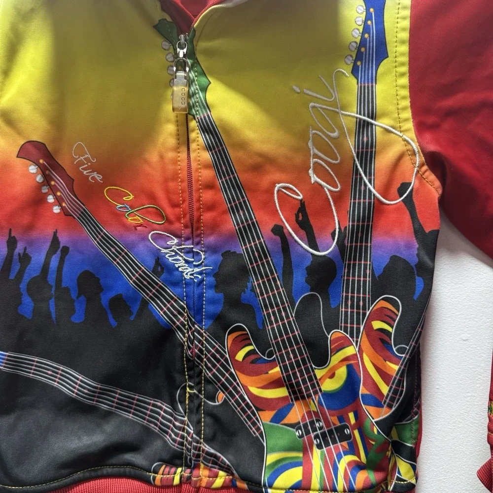Coogi Track Full Zip Jacket Embroidered Colorful‎ Guitar Size 3T